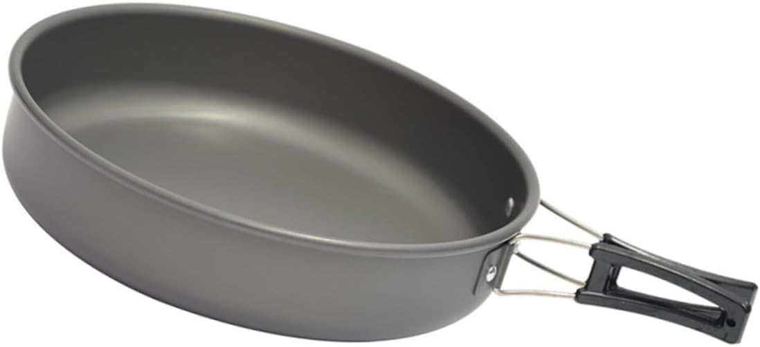Outdoor Non-Stick Frying Pan for People Lightweight Practical Cookware for Camping Hiking and Picnics with Convenient Folding Handle