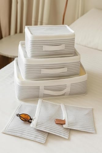 Orret Home 6'lı Valiz Organizer Seti – Fileli Seyahat Düzenleyici, Bavul İçi Çanta, Hastane Çantası Organizeri, Kıyafet Ayakkabı İçin Valiz Düzenleyici, Pratik ve Kompakt Bavul İçi Çanta Seti - Görsel 7