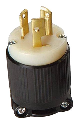 OCSParts L6-15P Grounding Locking Plug, 15A 250V AC, 2 Pole 3 Wire, cUL Listed, NEMA L6-15