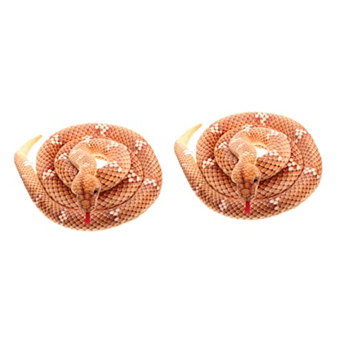 Ibasenice 2Pcs Simulated Python Toy Para Niños Puzzle Toys Kids Educational Toys Snake Plush Toy Garden Snake Toys Realistic Snake Toy Supple Fake Snake Prank Snake Toy Funny Child #TOP26