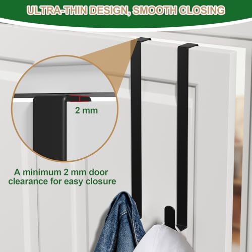 Image of 15 inch Reversible Wreath Hangers for Front Door, Fit Most Doors up to 1-3 /4 inch