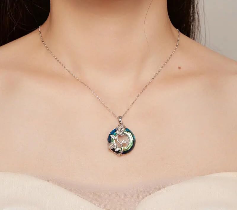 925 Sterling Silver Angel Ring Devil's Eye Pendant Necklace Tree of Life Neck Chain for Women Platinum Plated Jewelry SSS-0220