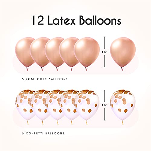 Epiqueone 36-Piece Party Decoration Kit | Includes Tissue Paper Pom Poms, Rose Gold Balloons, Tassels & Garland | Easy To Assemble | Perfect For Birthdays, Baby Showers, Weddings & More #TOP2
