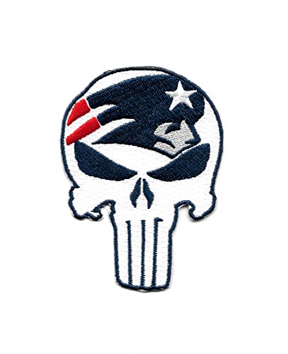 Patriots Punisher Skull Embroidered Patch - Iron On