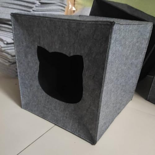 Lit pour chat en forme de grotte pour réchauffer les chats frileux