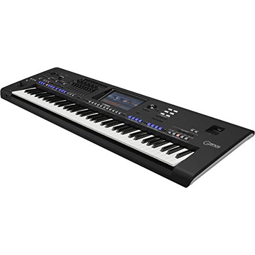 Image of Yamaha Genos 76-Key Flagship Arranger Workstation Keyboard - Bundle with Ultimate Medium X-Style Keyboard Bench, H&A Studio Monitor Headphones, Ultimate X-Style Stand, Keyboard Sustain Pedal
