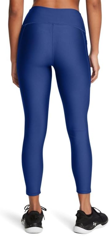 Under Armour Womens HeatGear Armour High Waisted Ankle No-Slip Leggings, (432) Tech Blue / / White, XX-Large - Image 2