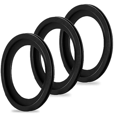 Puxyblue 385311658 Flush Ball Seal Gasket Replacement for 300 310 320 Dome-tic RV Toilets Motorhome Camper Trailer Toilets - 4 Inch Ideal Flush Ball Gaskets Black High-Grade Rubber, Pack of 3