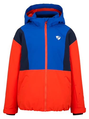 Ziener Kinder ABBE-Z Ski-Jacke/Winterjacke | warm, atmungsaktiv, wasserdicht, orangered, 176