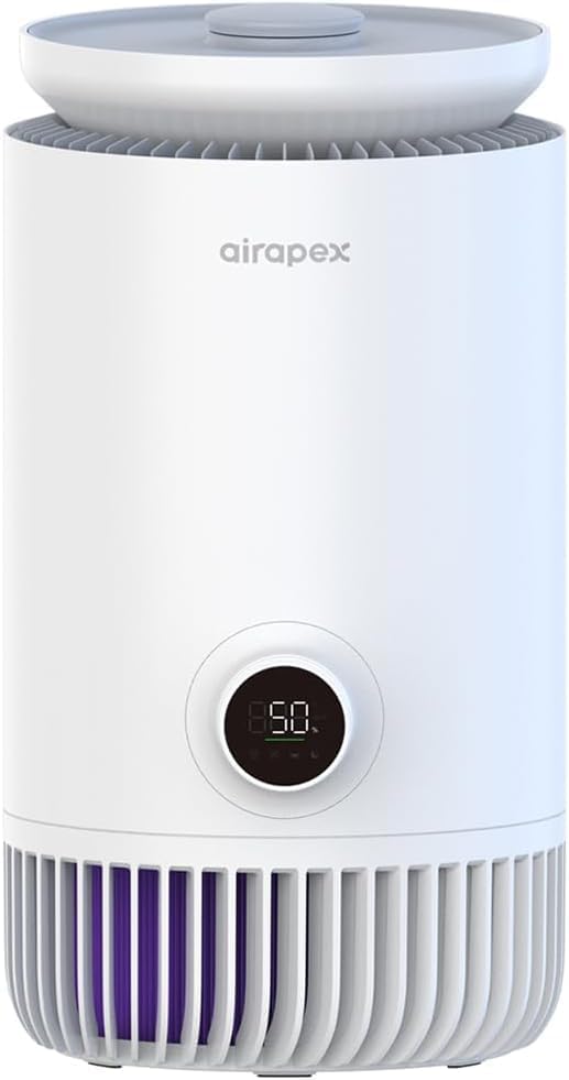 2 in 1 Air Purifier and Evaporative Humidifier Combo for Bedroom, H13 True HEPA Filter, Cool Mist-Free Air Humidifier evaporative WIFI Connect