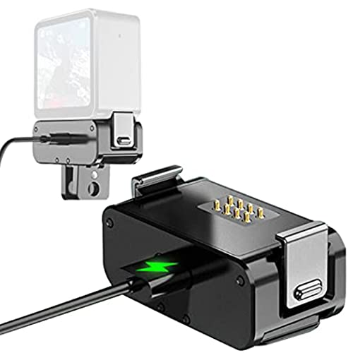 Honbobo Magnético Base Cargador para dji Action 2, Adaptador Soporte Montar Accesorios para dji Action 2 con Interfaz de 1/4 y Dos mordazas Cover