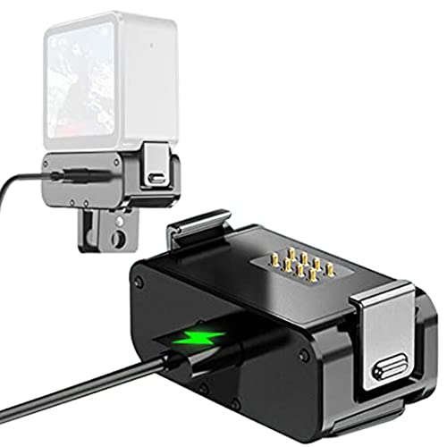 Honbobo Ladegerät für DJI Action 2, Magnetische Ladestation Adapter Halterung Zubehör für DJI Action 2 mit Zweibacken und 1/4 Schnittstelle