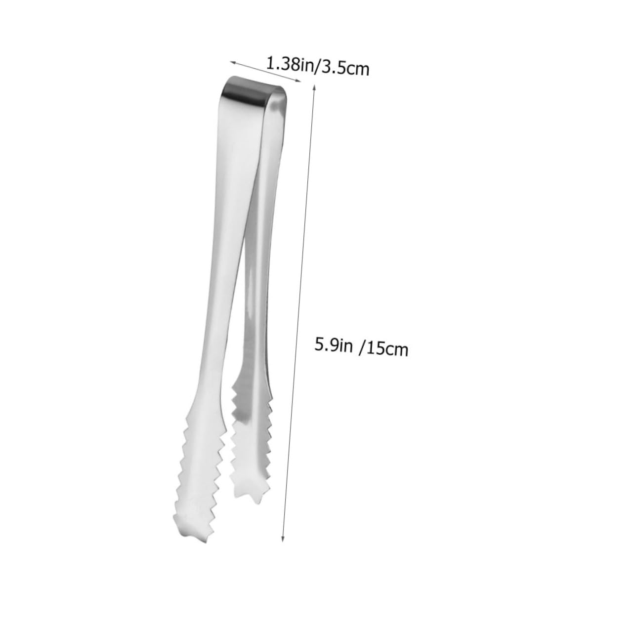 PRETYZOOM 10pcs Stainless Steel Ice Clips Ice Tongs for Ice Bucket Sugar Cubes Ice Scoopers for Cocktails Whiskey