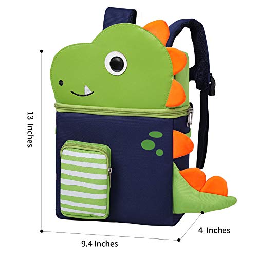D.sloate Toddler Backpack With Leash And Chest Strap For Boys Girls, Cute 3D Kindergarten School Backpack For Kid (Dinosaur) #TOP2