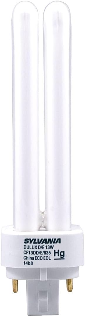 Sylvania Dulux D/E CFL Compact Fluorescent Light Bulb, 4 Pin, 13W, 50 ...