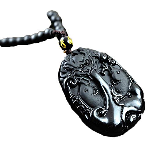 Collier poisson en obsidienne naturelle, l'atout élégance de vos soirées