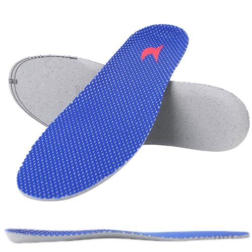Image of Shoe Insoles, Comfort Thin Lightweight Shock Absorption and Cushion Shoe Insole, Best Insoles for Men and Women for Everyday Use (Blue, S:(Men5.5-6.5 /Women6.5-7.5))
