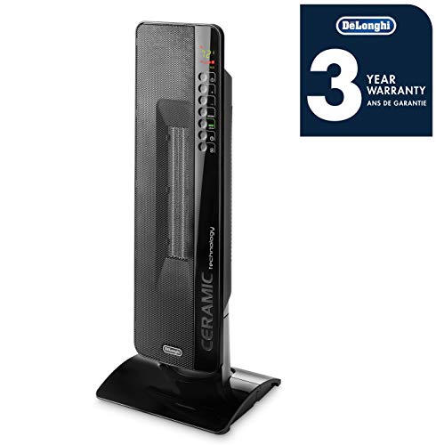 De'longhi Tch8093Ersb Ceramic Tower Heater, W X 11" D X 28" H, Black #TOP1