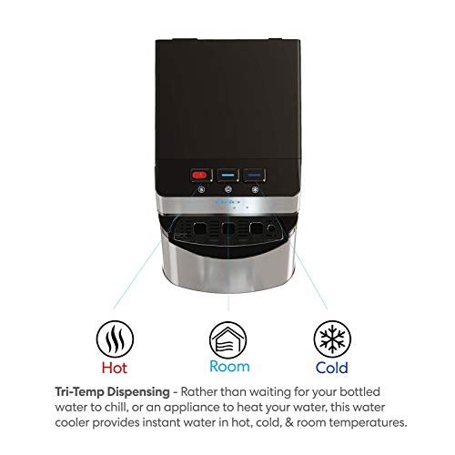 Brio Self Cleaning Bottleless Water-Cooler Dispenser With Filtration - Hot Cold And Room Temperature Water. 2 Free Extra-Replacement Filters Included - Ul Approved #TOP3