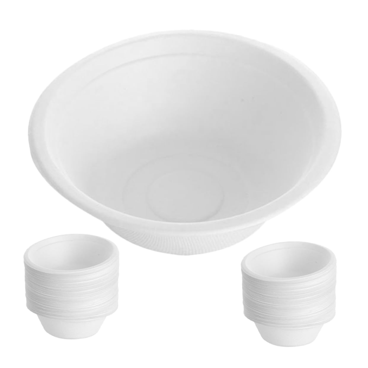 Healeved 100pcs Bowls Camping Soup Bowls Dinnerware for Parties Restaurants and Catering Heavy Duty Food for Noodles Salads and Snacks