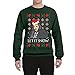 Wild Bobby Let It Snow Jon Snow Full Color GoT Ugly Christmas Sweater Unisex Crewneck Sweatshirt, Forest Green, Large