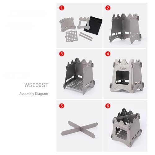 Portable Titanium Wood Burning Stove - Foldable Camping Stove for Outdoor Adventures, Ideal for Backpacking, Picnics & BBQ - Image 6