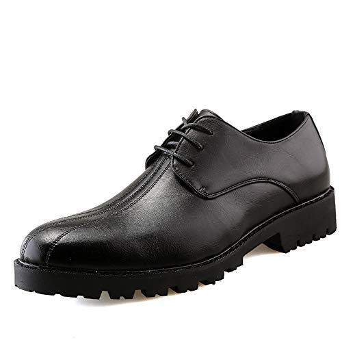 Men's Low Top Business Oxfords for Men Classic Lace-up Formal Work Shoes Soft Synthetic Leather Personality Outsole