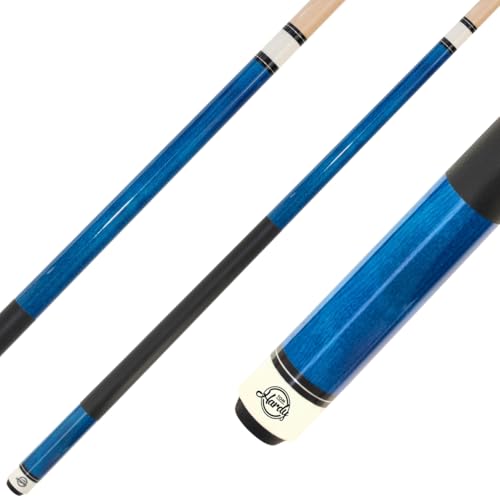 Hardy Pool Billard Queue Uni Serie, 2 teilige Billardqueues mit Griffband aus Kunstleder, Cue Länge 147cm, 12,5 mm Profi Klebeleder, blau Hardy Pool Billard Queue Uni Serie, 2 teilige Billardqueues mit Griffband aus Kunstleder, Cue Länge 147cm, 12,5 mm Profi Klebeleder, blau