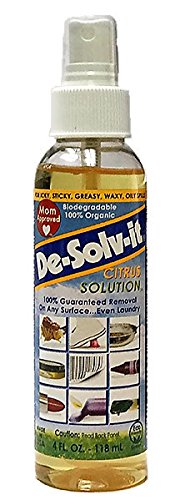 De-Solv- It Adhesive Remover 4Oz De-Solv-It Citrus Solution Is Excellent For Removing Crayon, Stickers, Cosmetics, Oil-Based Paint, Tar, Tree Sap, Chewing Gum, Candle Wax, Grease And Much More #TOP1