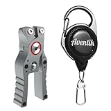 EDSRDPLT Fishing Line Cutter with Retractable Buckles, Tungsten Carbide Blade for Smooth, Corrosion-Resistant Cuts on Braid, Mono and Fluoro Lines. (Grey-Fishing Line Cutter with Lock)