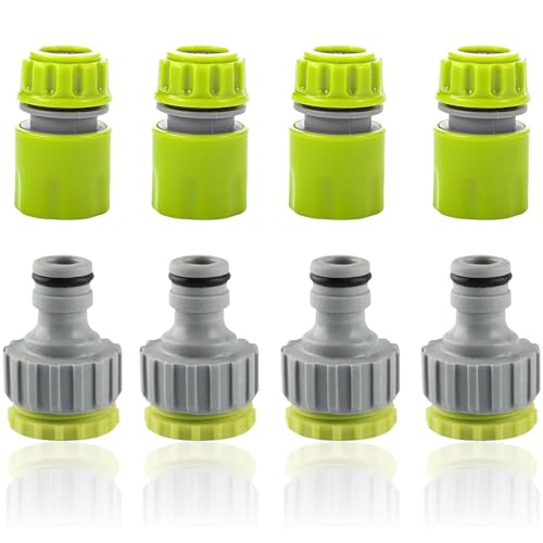8 Stk Gartenschlauch Anschluss, Schlauchanschluss Wasserhahn, mit 4 Stk 1/2 Zoll 3/4 Zoll 2 In 1 Hahnverbinder, 4 Stk 1/2 Zoll Zwei Wege Kupplung, Wasseranschluss Garten, Gartenschlauch Anschluss Set 8 Stk Gartenschlauch Anschluss, Schlauchanschluss Wasserhahn, mit 4 Stk 1/2 Zoll 3/4 Zoll 2 In 1 Hahnverbinder, 4 Stk 1/2 Zoll Zwei Wege Kupplung, Wasseranschluss Garten, Gartenschlauch Anschluss Set