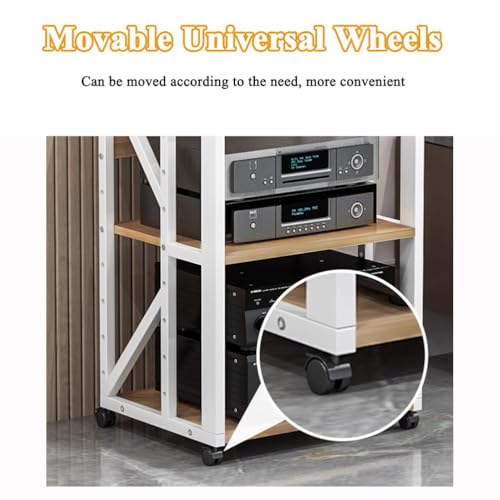 Support de boîtier TV câble robuste avec roulettes fluides