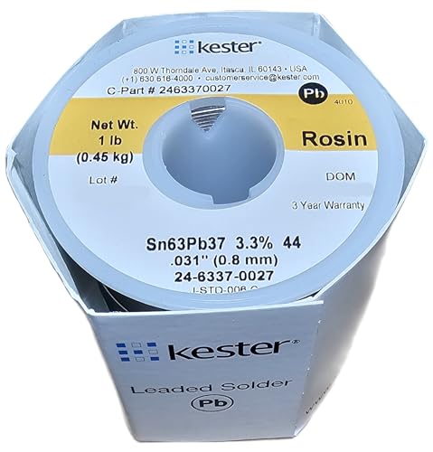 KESTER SOLDER 24-6337-0027 Solder Wire, 63/37 SN/PB, 183°C, 1LB (1) (1)