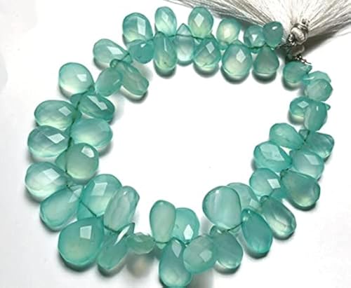 Calcédoine bleu ciel briolette haut de gamme pour collier