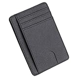 ASWRTYJO Leather Wallet Credit ID Card Holder Purse Money Case for Men Women 2020 Fashion Bag(E)