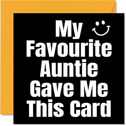 Stuff4 GCARD-145-MYFAV-AUNT-FBA Funny Birthday Cards For Niece Nephew - My Favourite Auntie cover