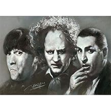 Signs 4 Fun Magnet Stooges Portrait Funny Magnet - 3.5 x 2.5 Easy Remove Fridge Locker Magnet - Magnet for Gifts Decor - Made in USA