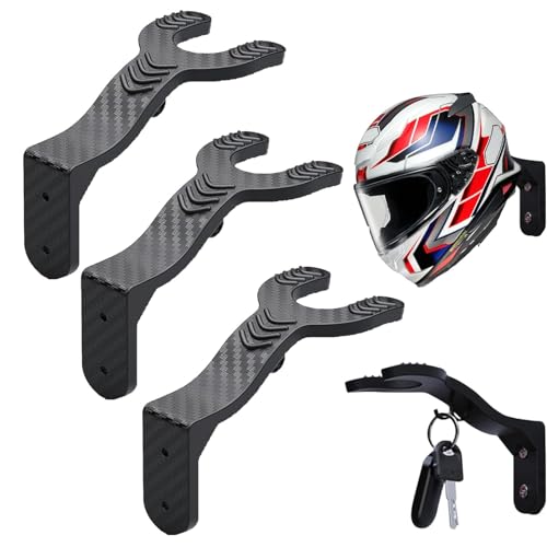 3 soportes para casco, color negro, para colgar en la pared, para chaquetas, gorros, mochilas y bufandas, salas de exposición, salones, pasillos