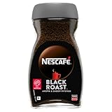 café instantané nescafé gold Envase reciclable NESCAFÉ BLACK ROAST aroma y sabor intenso, café soluble, 100 % café, frasco de vidrio, 200 g