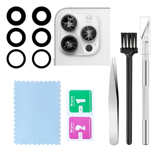Image of 2 Sets Back Rear Camera Glass Lens Replacement for iPhone 14 /iPhone 14 Plus with Repair Tools Kit