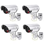 Wolblix-4-Pcs-Realistic-Look-Dummy-Security-CCTV-Fake-Bullet-Camera-with-Led-Light-Indication-Home-Security-Camera