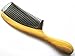 Myhsmooth Gb-yb-nt Handmade No Static Black Buffalo Horn Comb with Green Sandalwood Handle (Rounded)