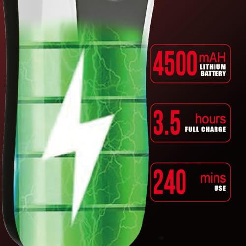 Image of WMARK NG-7030 Salon Series 8000-8500RPM 385 Double Ball Bearing Motor Zero Gapped Hair Clipper High Precision Fade Blade with DLC Process 4500mAh Battery USB Charging & Stand 240-Min Runtime, Model 9