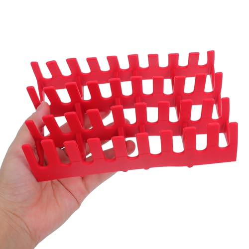 KICHOUSE Small Silicone Tray 7\'\' X4.2\'\' Rectangle Mailbox Protection Insert, Weatherproof Tray Liner for Outdoor Snow Proof Mailbox Interior Red