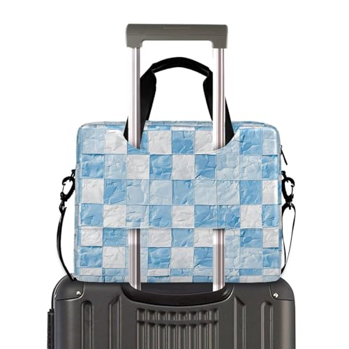 Maletín para portátil 15.6" patrón azul y blanco miniatura 4