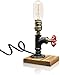 Vintage Desk Lamp,Dimmable Retro Industrial Desk Light Iron Pipe Table Lamp