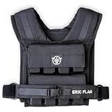 ERIC FLAG 40 lb Weighted Vest for Men & Women - Adjustable 0-40 lb with 16 Iron Weight, Heavy-Duty...