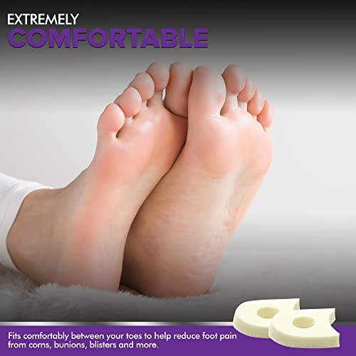 Premium Foam Toe Separators - Toe Spacers For Corn, Blister, And Hammer Toe Relief - 1/4 Inch (50 Pack) #TOP5