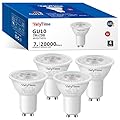 Valytime Dimmable GU10 LED Bulbs 7W(50W -60W-75W Equivalent) GU10 Light Bulbs Gu10 Shape Halogen Replacement Bulb 38°120V 650Lm for Track Spot Lighting Indoor Recessed,Day White 5000K,4 Pack