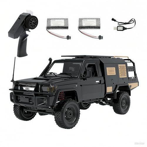 jaming WPL MN82S 1/12 RC Rock Crawler, 2.4Ghz Remote Control Truck, 4WD Off-Road RC Pickup with LED Lights Hobby Grade Toy Gifts for Adults Kids (MN-82S LC79)